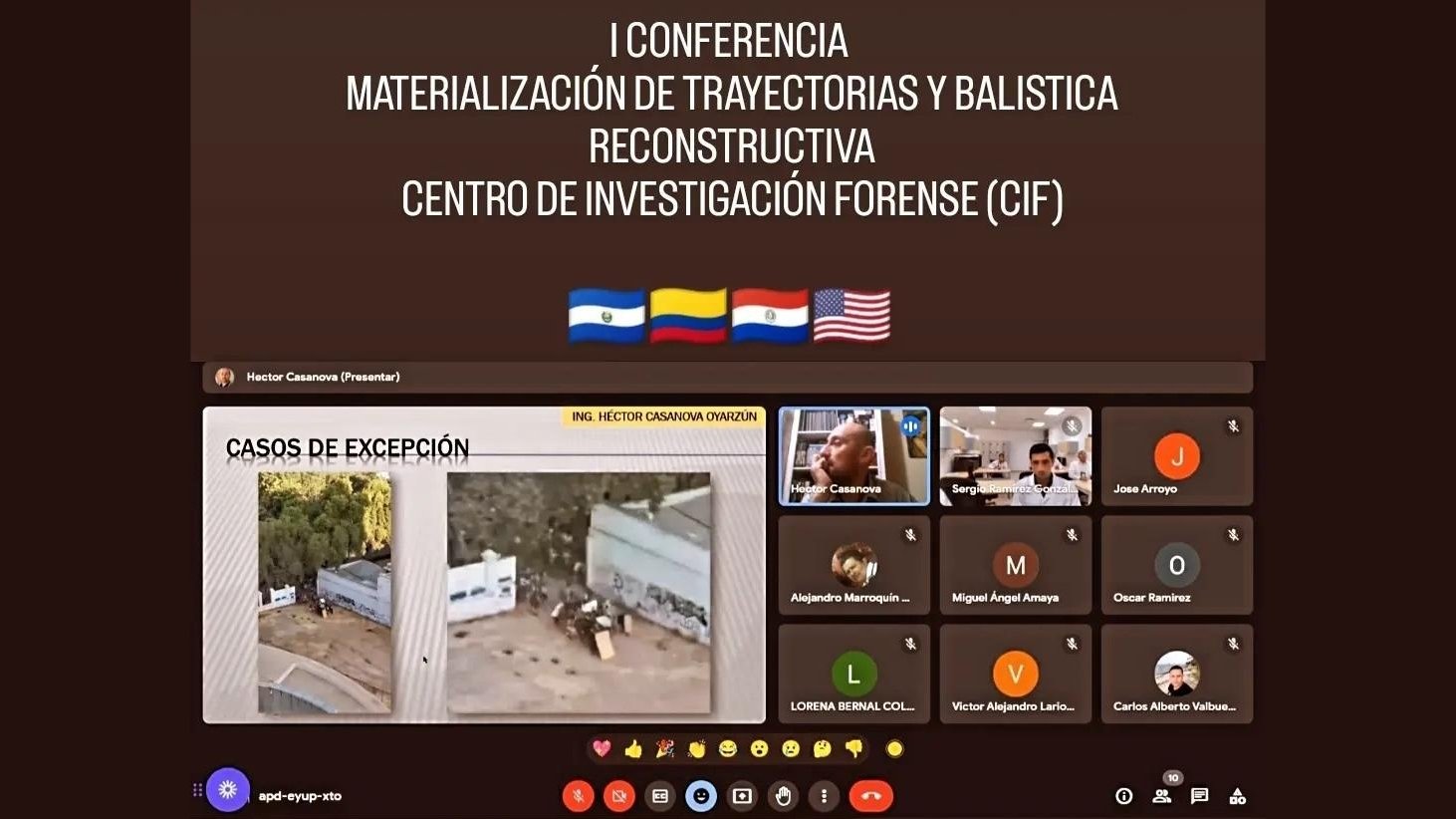 Participación en la I Conferencia de Materialización de Trayectorias y Balística Reconstructiva