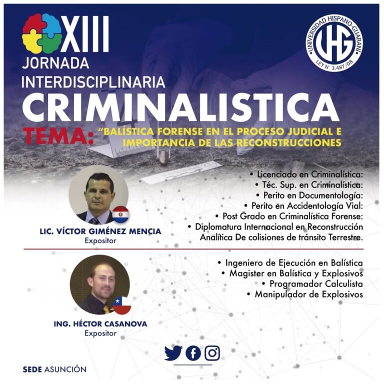 Afiche XIII Jornada Interdisciplinaria de la Universidad Hispano Guaraní